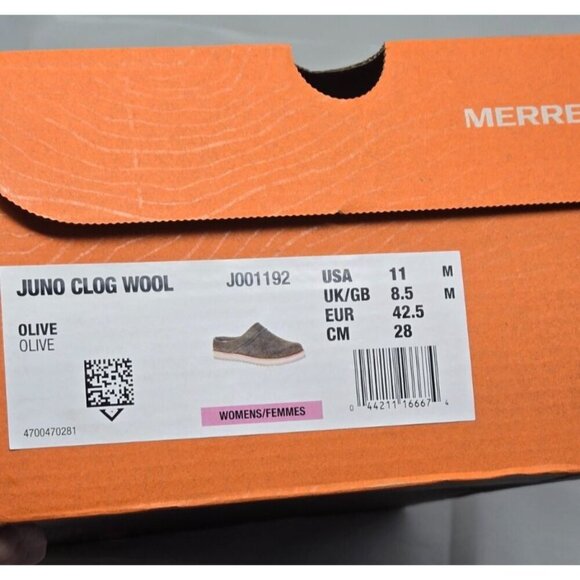 Merrell Women's Juno Wool Clogs Slip on olive size 11 M - Picture 5 of 9
